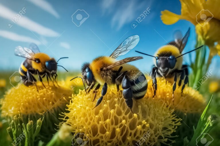 Cómo Fabrican la Miel las Abejas y Cuál es su Proceso 8 abejas recolectando nectar en flores