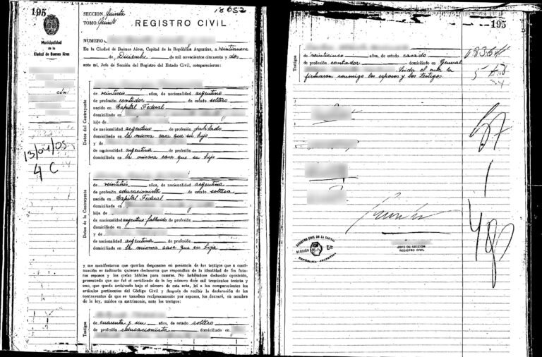 acta de matrimonio con nota de divorcio