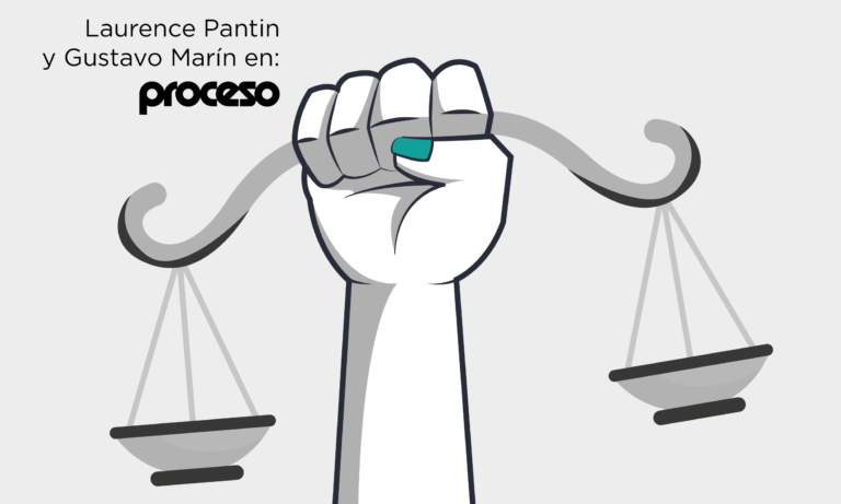 balanza de justicia con votos en blanco