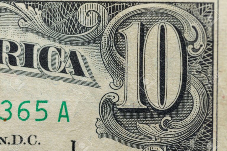 billete antiguo de dolares en primer plano