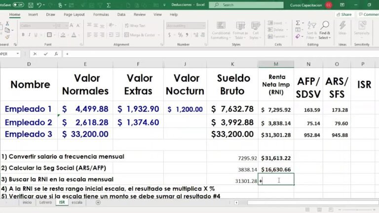 calculo de impuestos sobre un salario