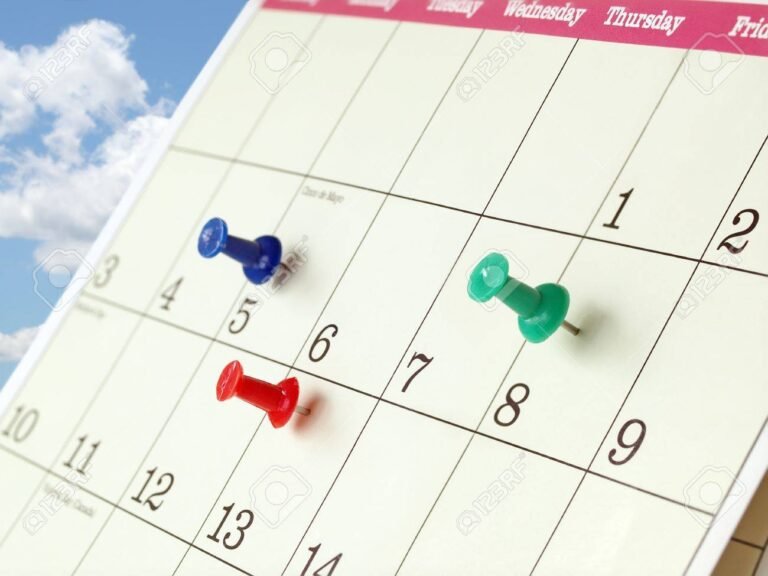 calendario con fechas destacadas