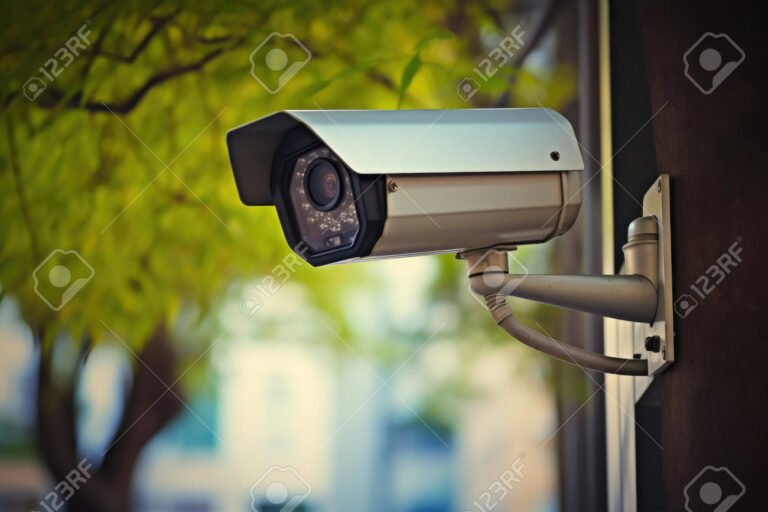 camara de seguridad en un entorno urbano