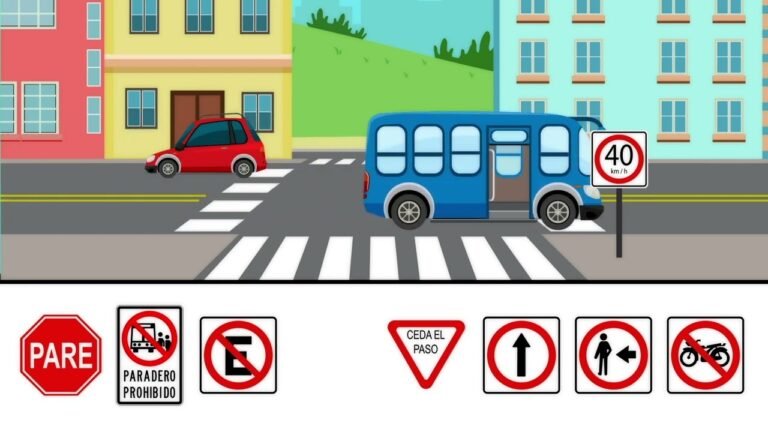 coche estacionado junto a un senalamiento vial