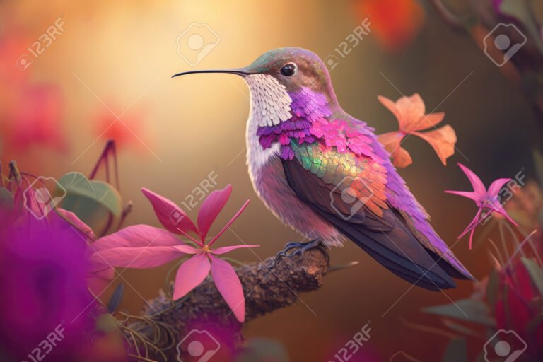 Qué significa soñar con un colibrí y su mensaje espiritual 12 colibri posado sobre una flor colorida