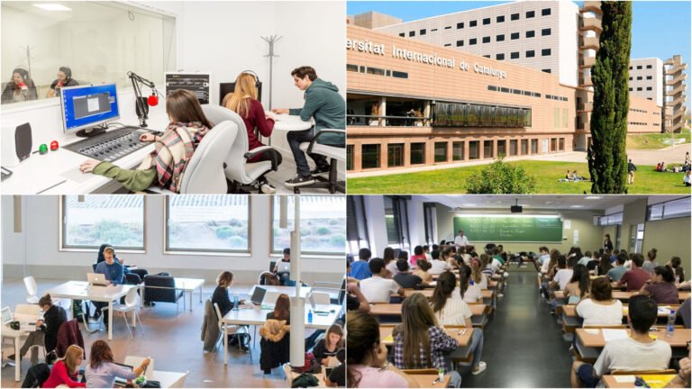 diversas carreras universitarias en un campus