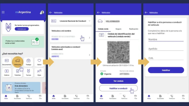 documentos necesarios para cedula azul argentina