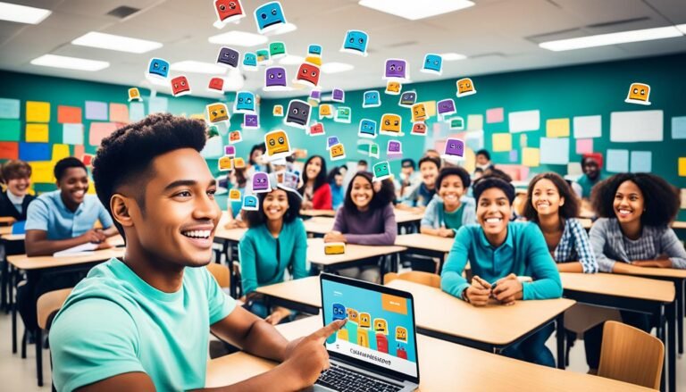 estudiantes en aula virtual interactuando