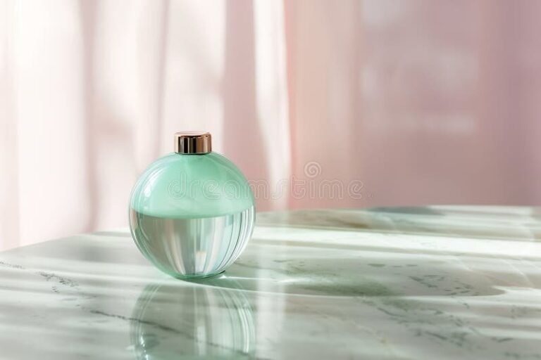 frasco elegante de perfume en fondo neutro