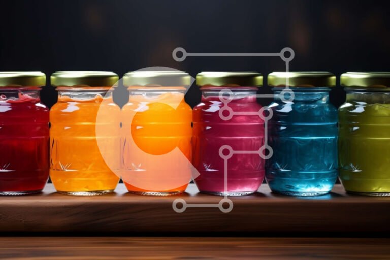 frascos de vidrio con diferentes liquidos