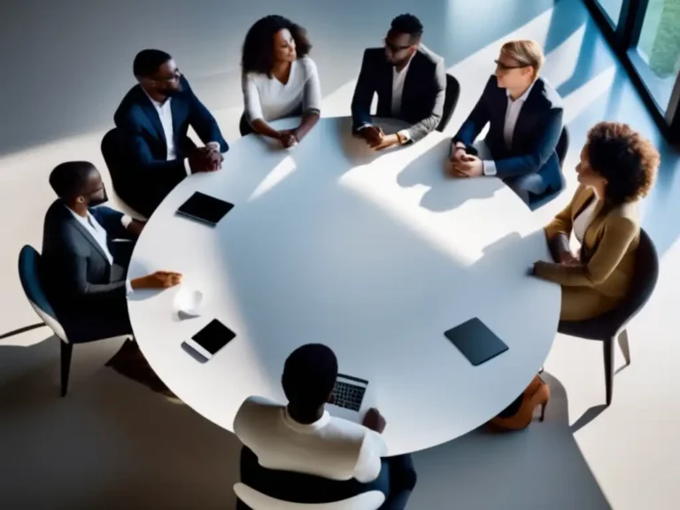 grupos colaborando en una mesa de trabajo