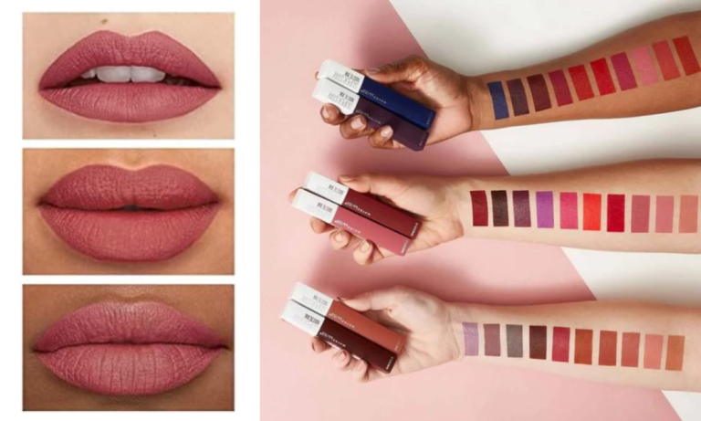 labial maybelline en varios tonos vibrantes