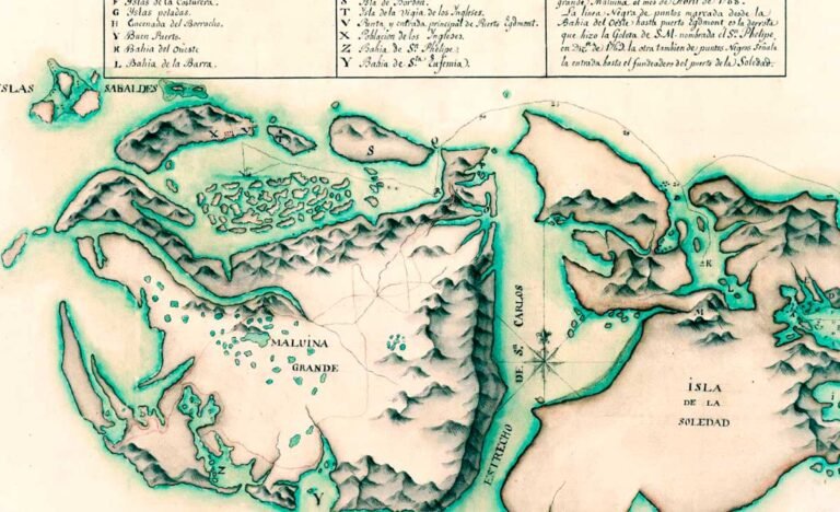 Qué factores llevaron al inicio de la Guerra de las Malvinas 25 mapa antiguo de las islas malvinas