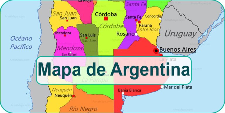 mapa de argentina con provincias destacadas