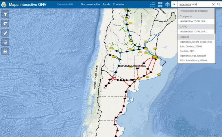 mapa de estaciones de gnc en autopista