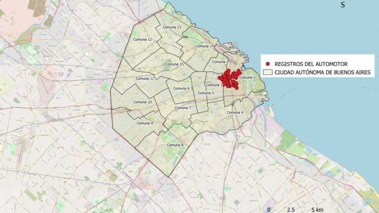 mapa de registro automotor por region
