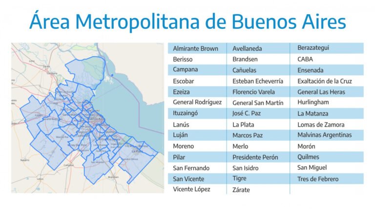 mapa del area metropolitana de buenos aires