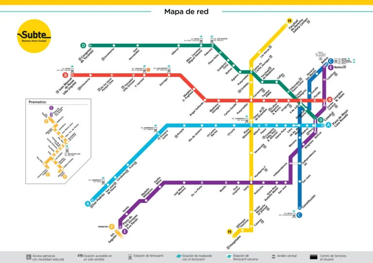 Qué opciones ofrece la red de subtes en Buenos Aires 25 mapa del subte de buenos aires 1