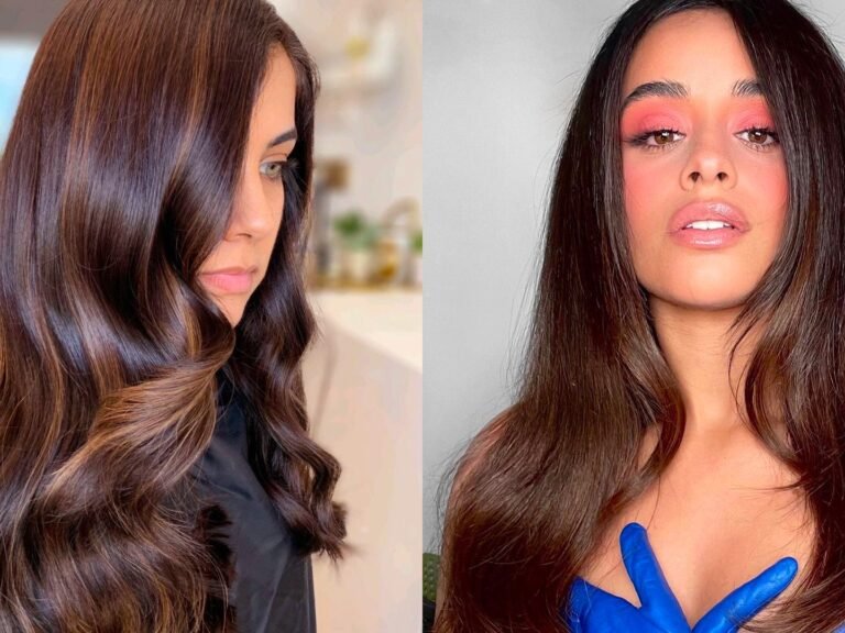 Cómo hacer la transición de rubio a chocolate claro en el cabello 21 mujer con cabello chocolate claro brillante