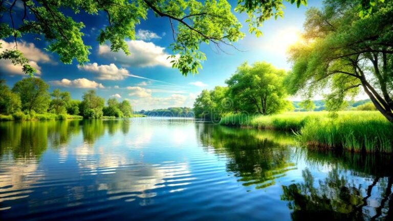 paisaje sereno con viento y naturaleza