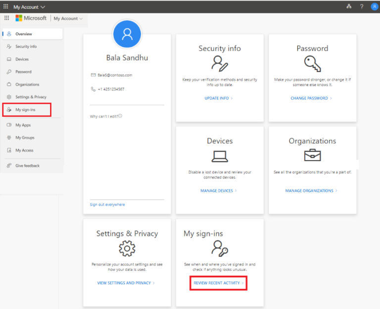 pantalla de inicio de sesion de outlook