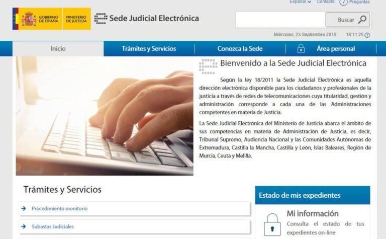 persona buscando informacion judicial en linea