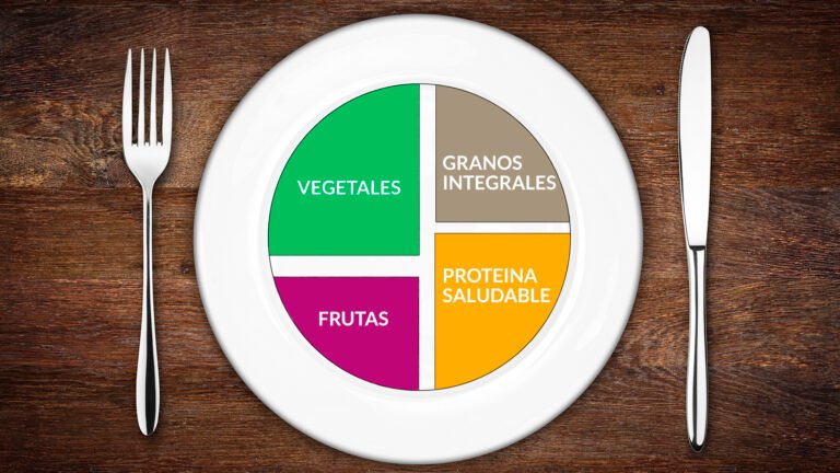 plato colorido con variedad de alimentos