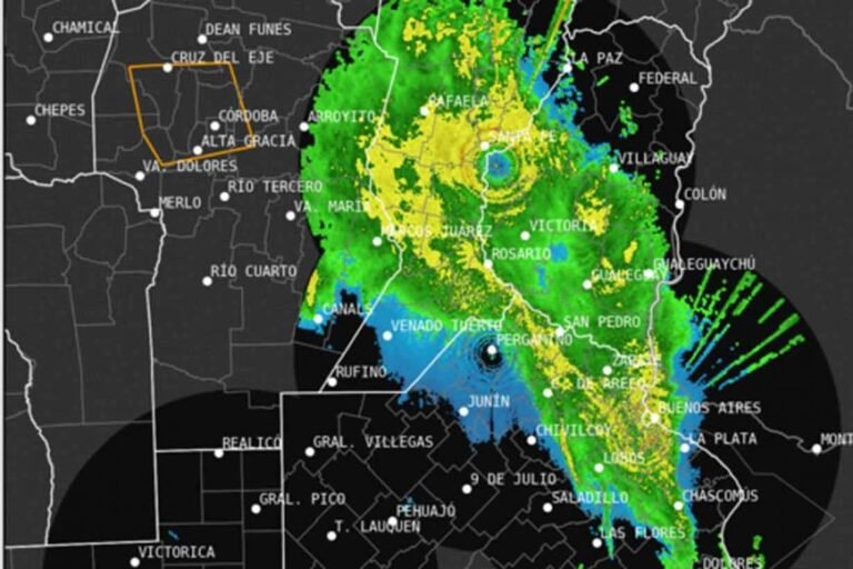 Qué información ofrece el radar de lluvias en Entre Ríos 10 radar de lluvias sobre un mapa de entre rios
