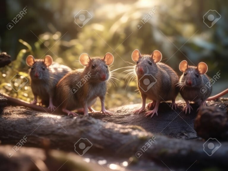 rata y raton en su habitat natural