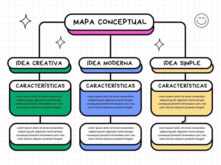 red conceptual colorida y bien organizada