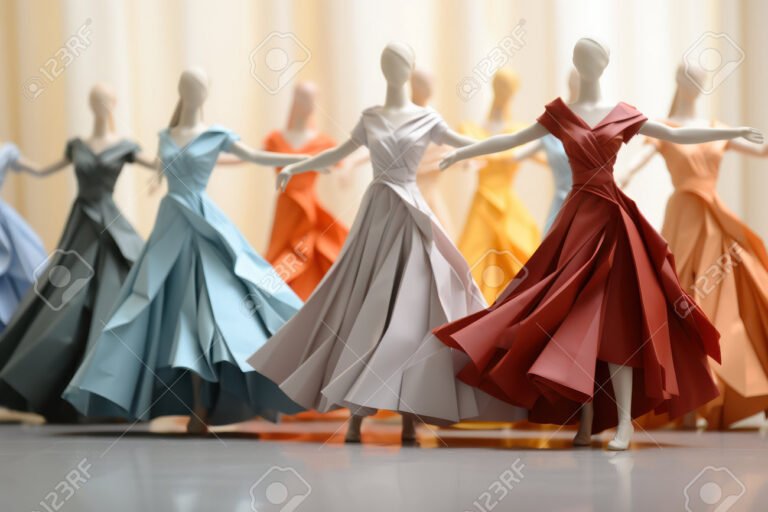 ropa de danza en coloridos escaparates