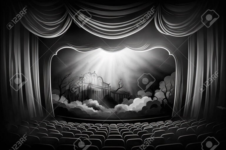 Qué trata la obra de teatro "Sale con Sal" 25 una escena de un teatro vacio