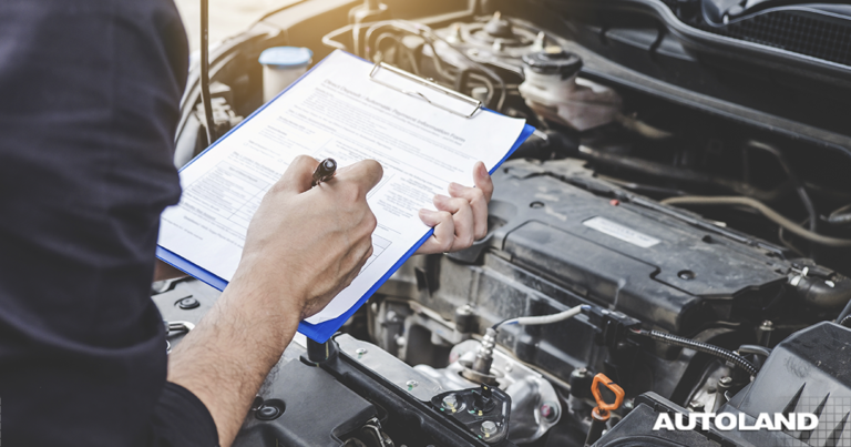 vehiculo en una inspeccion tecnica vehicular