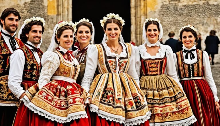 vestimenta medieval variada y colorida