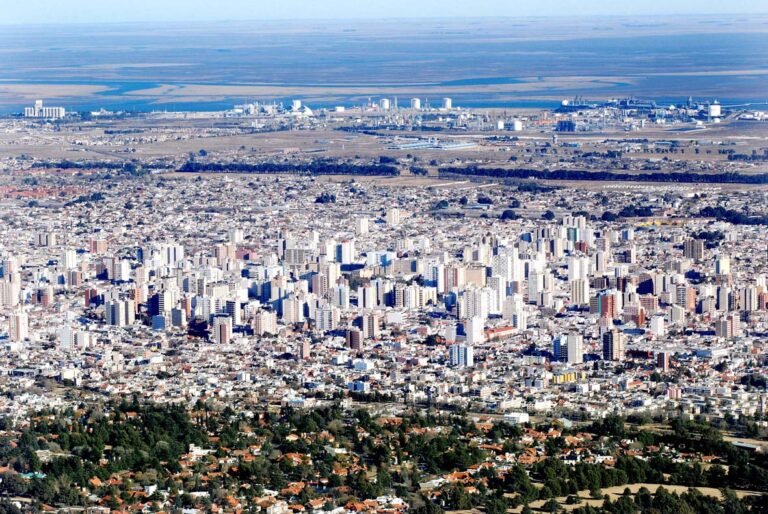 vista aerea de bahia blanca