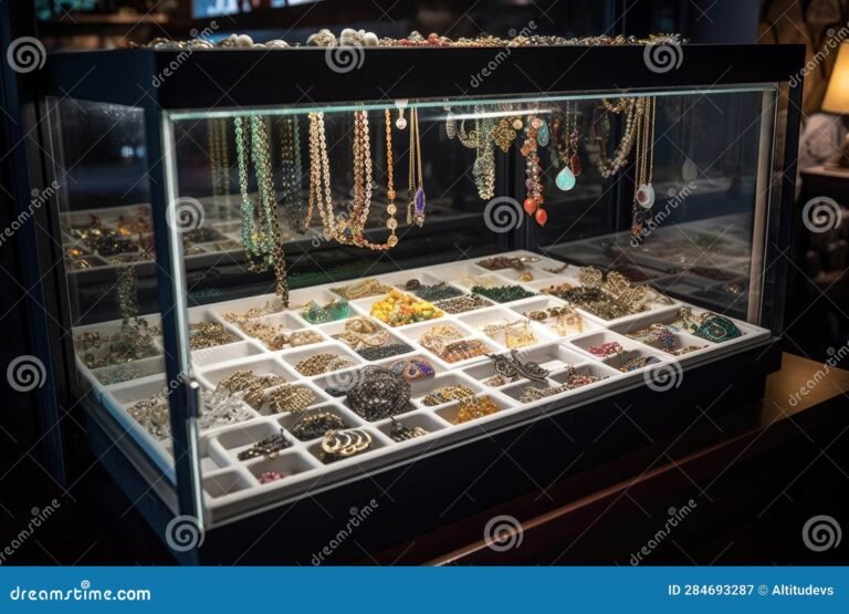 Qué productos ofrece Stock Center en Terrazas de Mayo 29 vitrinas llenas de productos variados